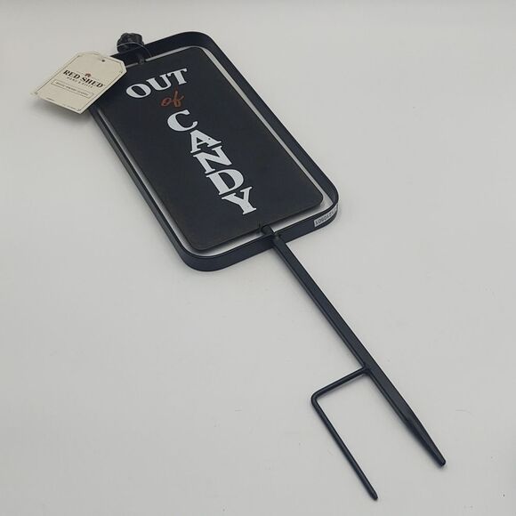 Rustic Metal Halloween Candy Spinning Yard Sign - Picture 2 of 5